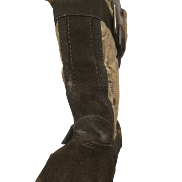 Coach Tan and Brown Signature Winter Boots - Picture 5 of 12
